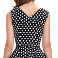 Grace Karin Ladies Design Sexy Preto Cor Branco Pequeno Dots Algodão Vintage Retro Dress 50s CL008901-11